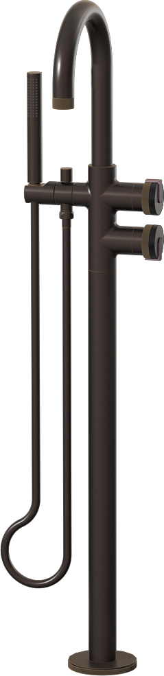 E-11554-R1MBK-L1OX-OB Смеситель напольный отдельностоящий (внешняя часть) GRAFF MOD+