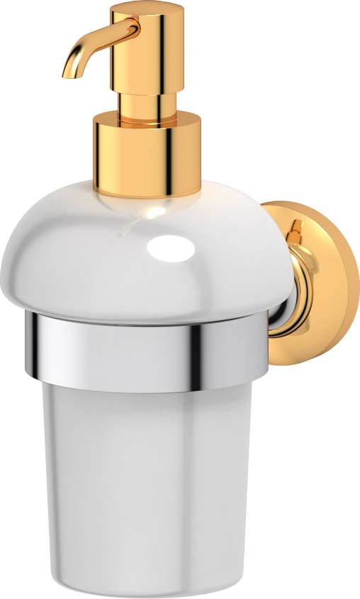 STI 105 Держатель с дозатором жидкого мыла 3SC STILMAR CHROME/GOLD Treesseci 3SC