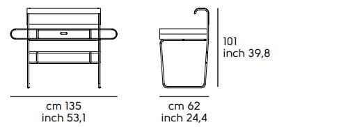 Деревянный прямоугольный стол с ящиками Midj Apelle ARCH-00078767 - Вид №5