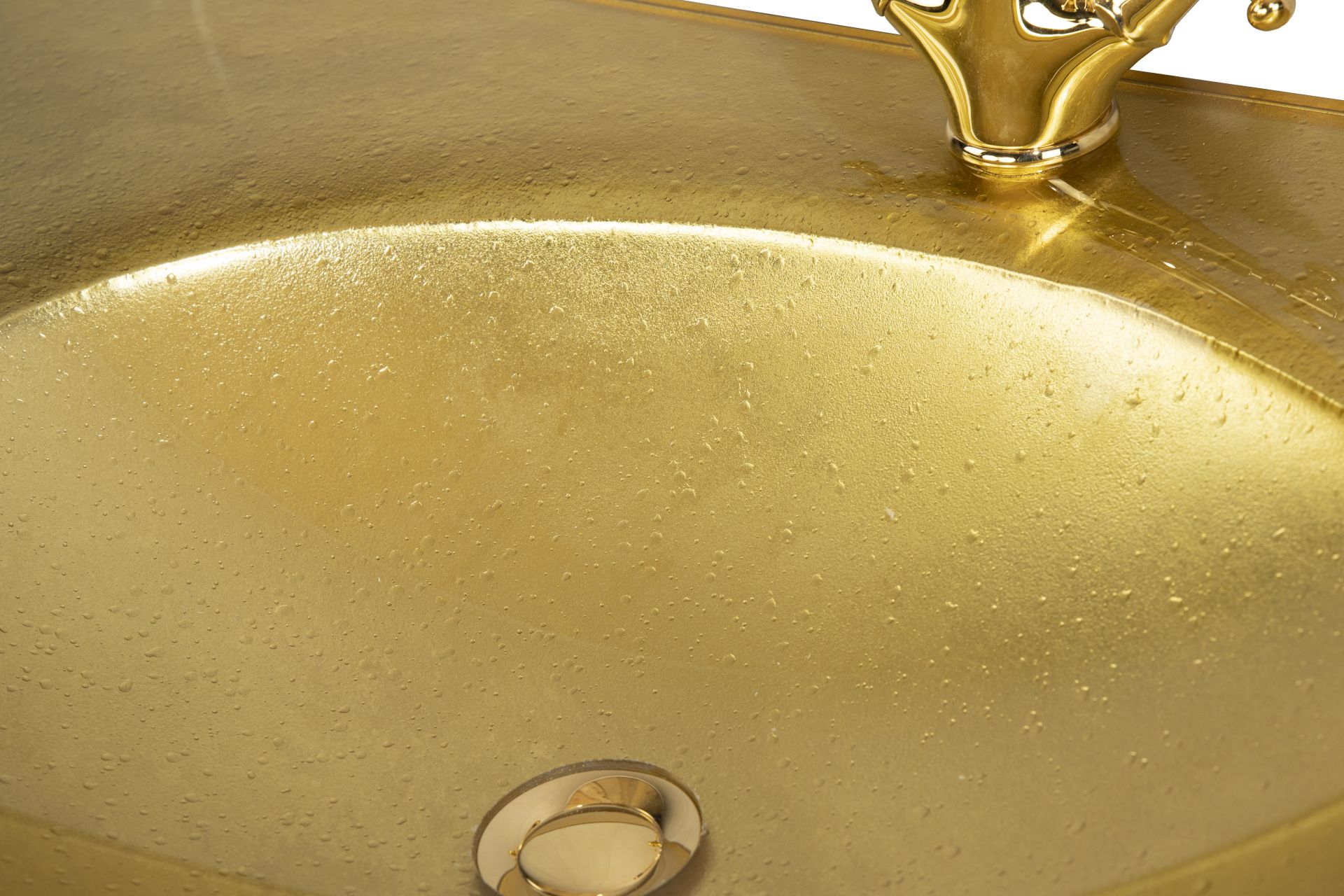 TSLA120BPGO Подвесная раковина настенная овальная Tessoro Laura золотая - Вид №2