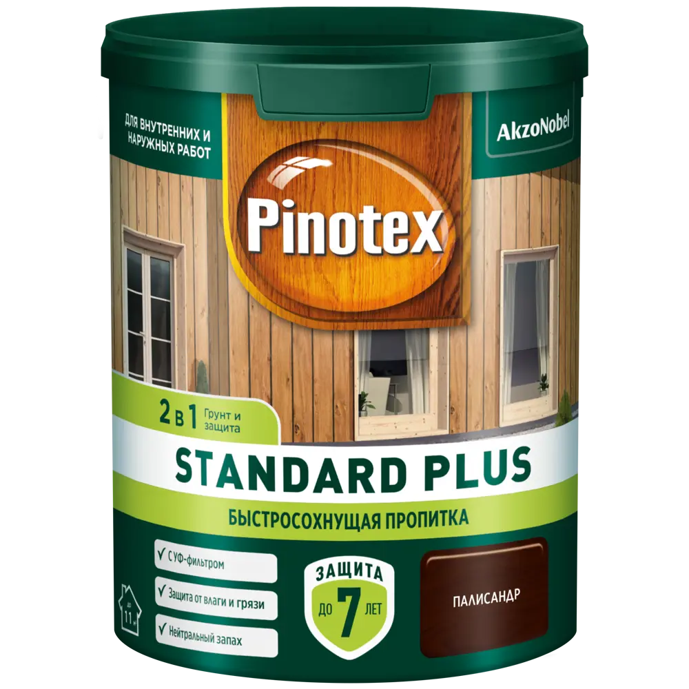 PINOTEX Standard Plus - антисептик для дерева с УФ-защитой и воском 86544000 STLM-0069891 - Вид №1