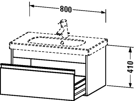 KT666703131 Ketho Тумбочка подвесная Сосна серебристая, декор Duravit - Вид №1