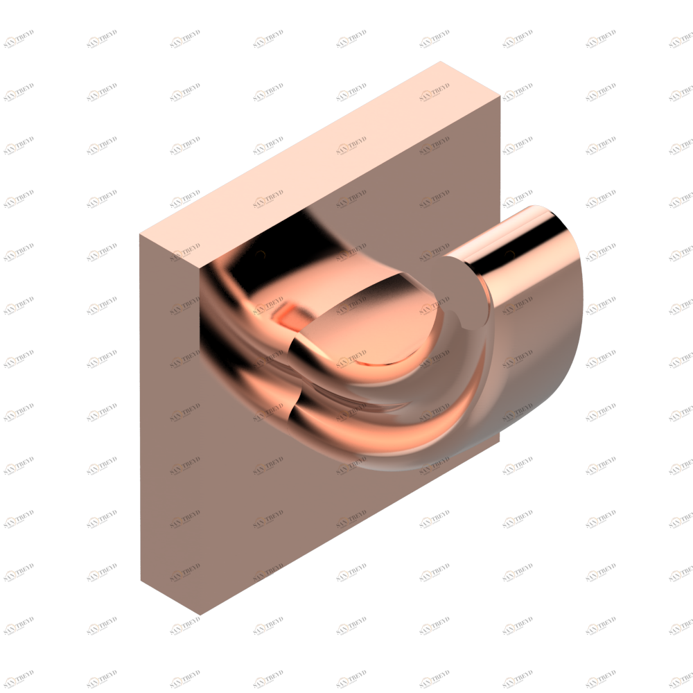A60-508 Крючок для халатов одинарный Thg-paris Marina c чёрным ониксом Розовое золото A60-508 CAT.F