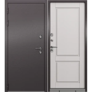 92055260 Входная дверь Unicorn Village optimal левый 205x86см цвет шоколад букле/ларче бьянко STLM-1402673