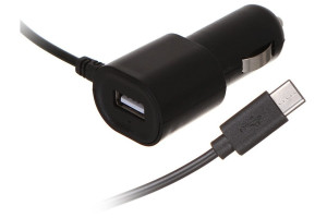 17279904 Автомобильное зарядное устройство Tech AC-1A 1 USB, 1 A, встроенный кабель Type-C, черный УТ000021223 Red Line