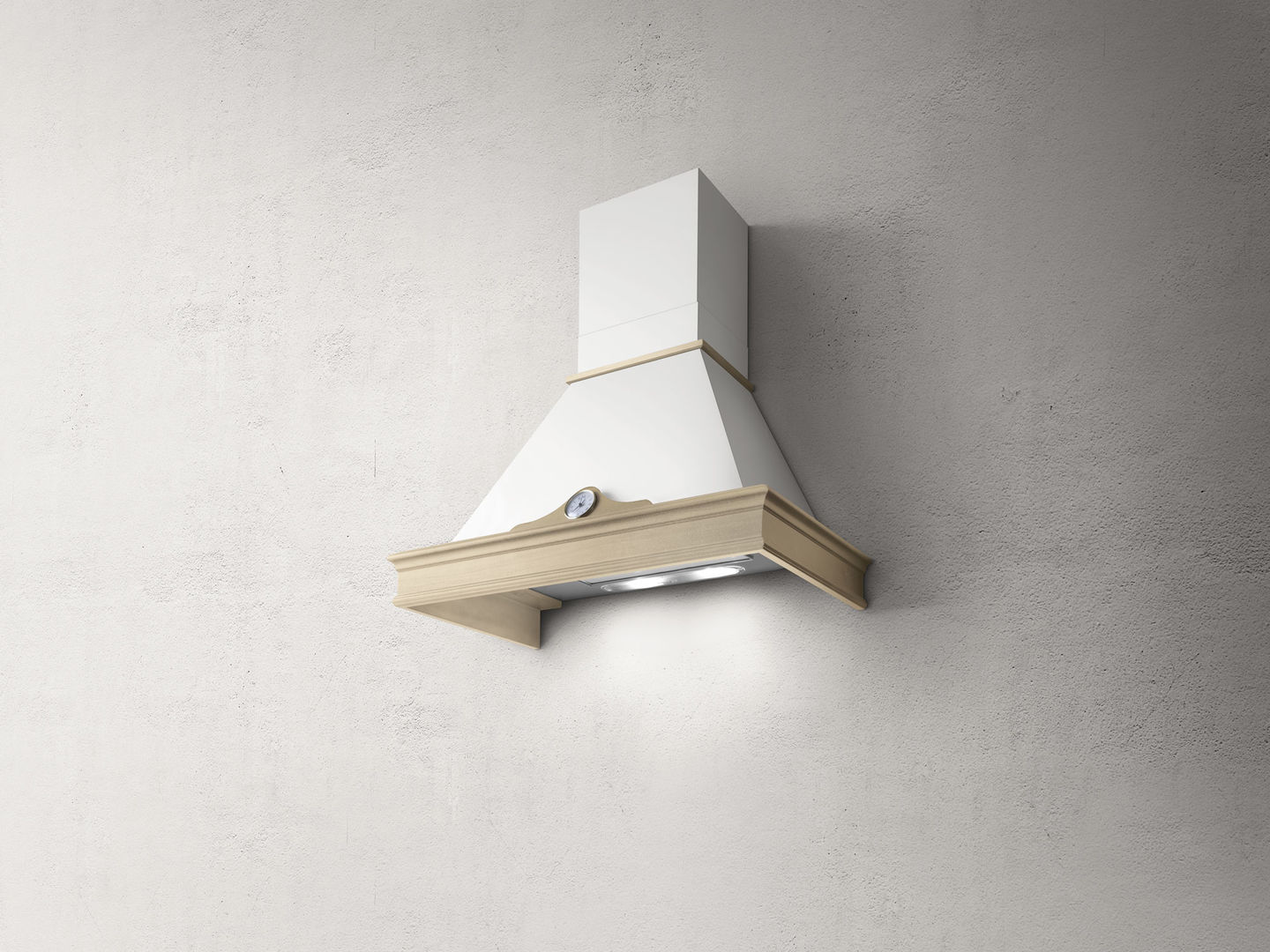 ORETTA WH/A/60 T.GREZZO-PRF0041954B Вытяжки / купольная, наклонная, 60 см, слайдерное управление, 990 куб. м. , белый+карниз неокрашенный Elica 