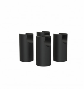 FROST Ножки для полки для обуви » 4 шт. чернить Резина / нержавеющая сталь Черный N1929-4