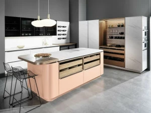rational Модульная кухня из шпона дерева Contemporary