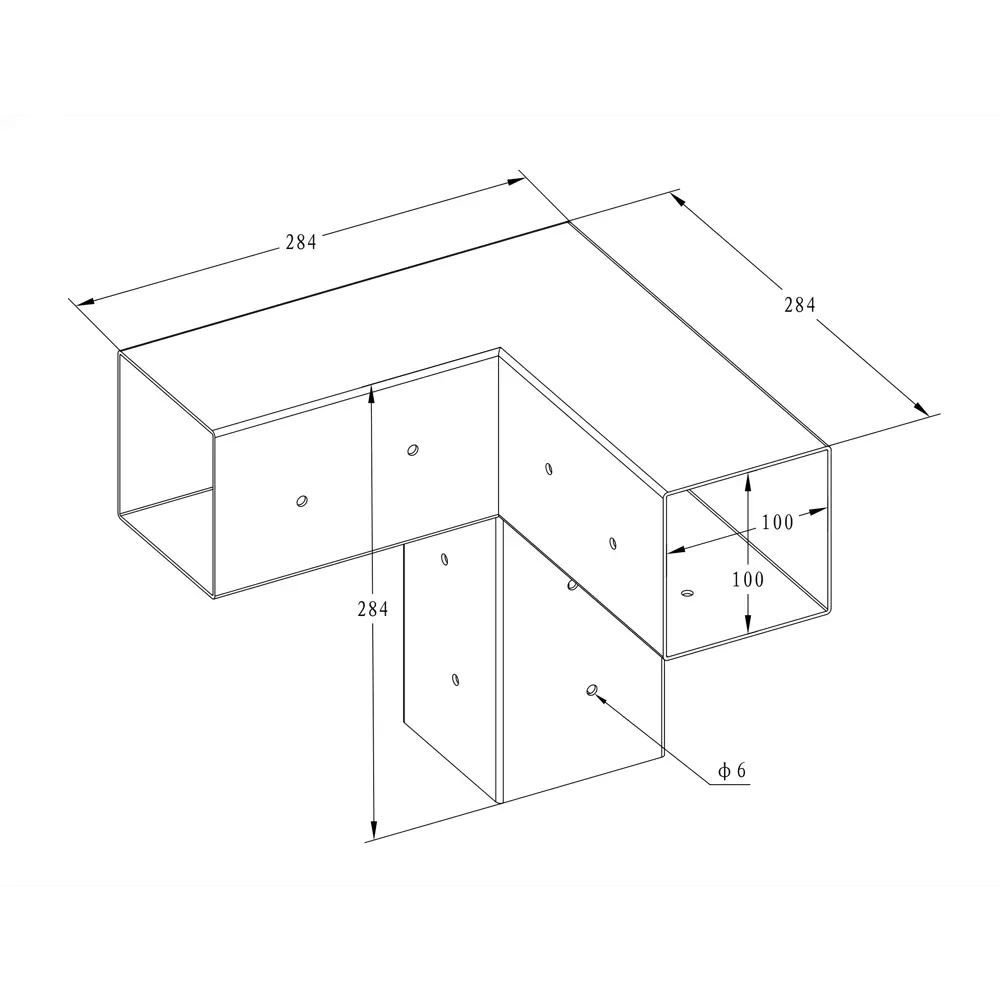 Santreyd Коннектор бруса 100x100 мм для прочных соединений 89372070 STLM-1528086 - Вид №2