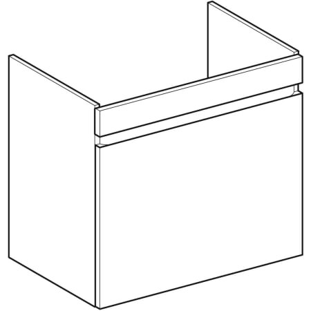 501.906.00.1 Шкафчик для раковины Geberit Renova Plan, с одним выдвижным ящиком и одним внутренним выдвижным ящиком Geberit  - Вид №1