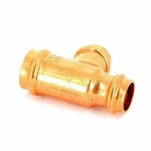 Тройник пресс 28x22x22 медный IBP