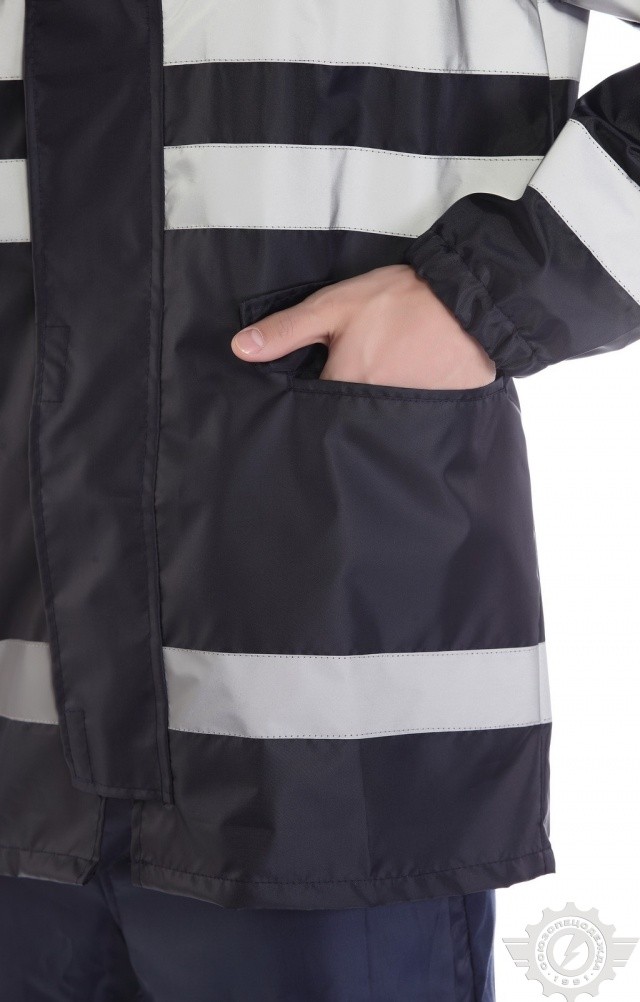 65798 Куртка-ветровка с СВП синяя  Непромокаемая спецодежда  размер 48-50/182-188  - Вид №8