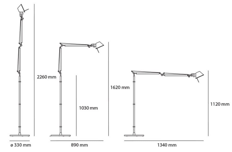 Алюминиевый поворотный торшер Artemide Птолемей ARCH-00018881 - Вид №4