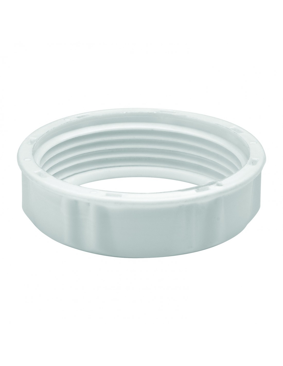 012600 001 01  Гайка 1 "1/2 для сифона мойки, 40 x 49 мм, пластмасса, 2 шт. Valentin Белый 