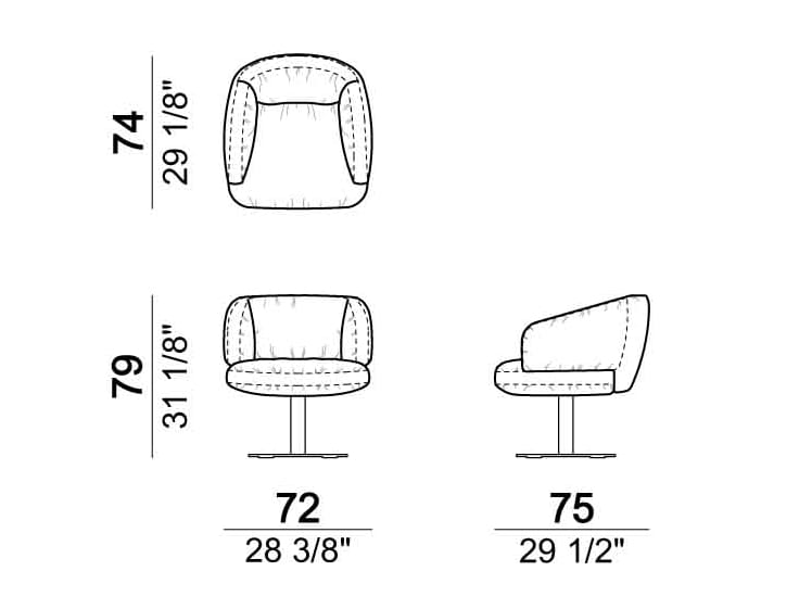 Кожаное вращающееся кресло с подлокотниками Arketipo WARREN BUSINESS ARCH-00098660 - Вид №5