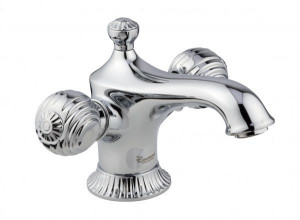 98003VBR Смеситель The One 98003V с донным клапаном для раковины. Металлические ручки, цвет бронза