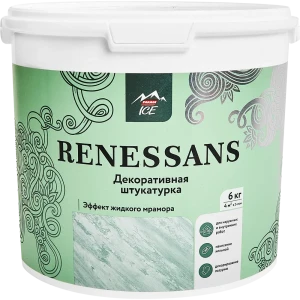 Декоративное покрытие Parade Renessans «Жидкий мрамор» в цвете слоновая кость 6 кг 89348264