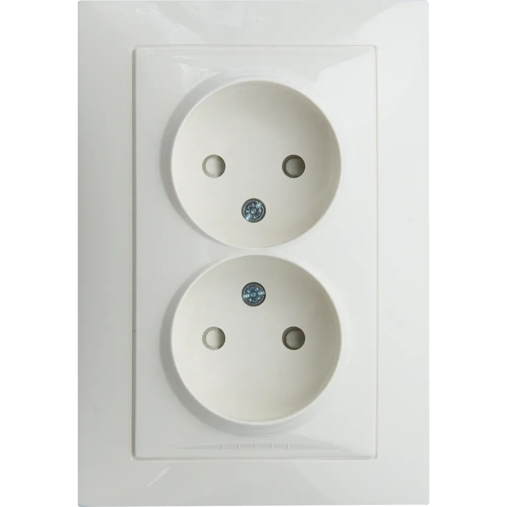 Розетка двойная встраиваемая Systeme Electric Unica без заземления, цвет бежевый STLM-2181493