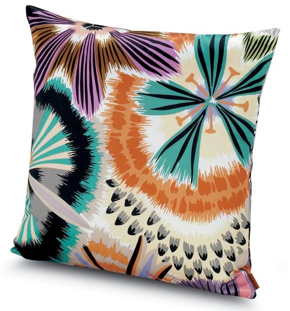 MissoniHome Подушка из хлопкового атласа с цветочным принтом Master moderno sun-id-1515330 - Вид №1