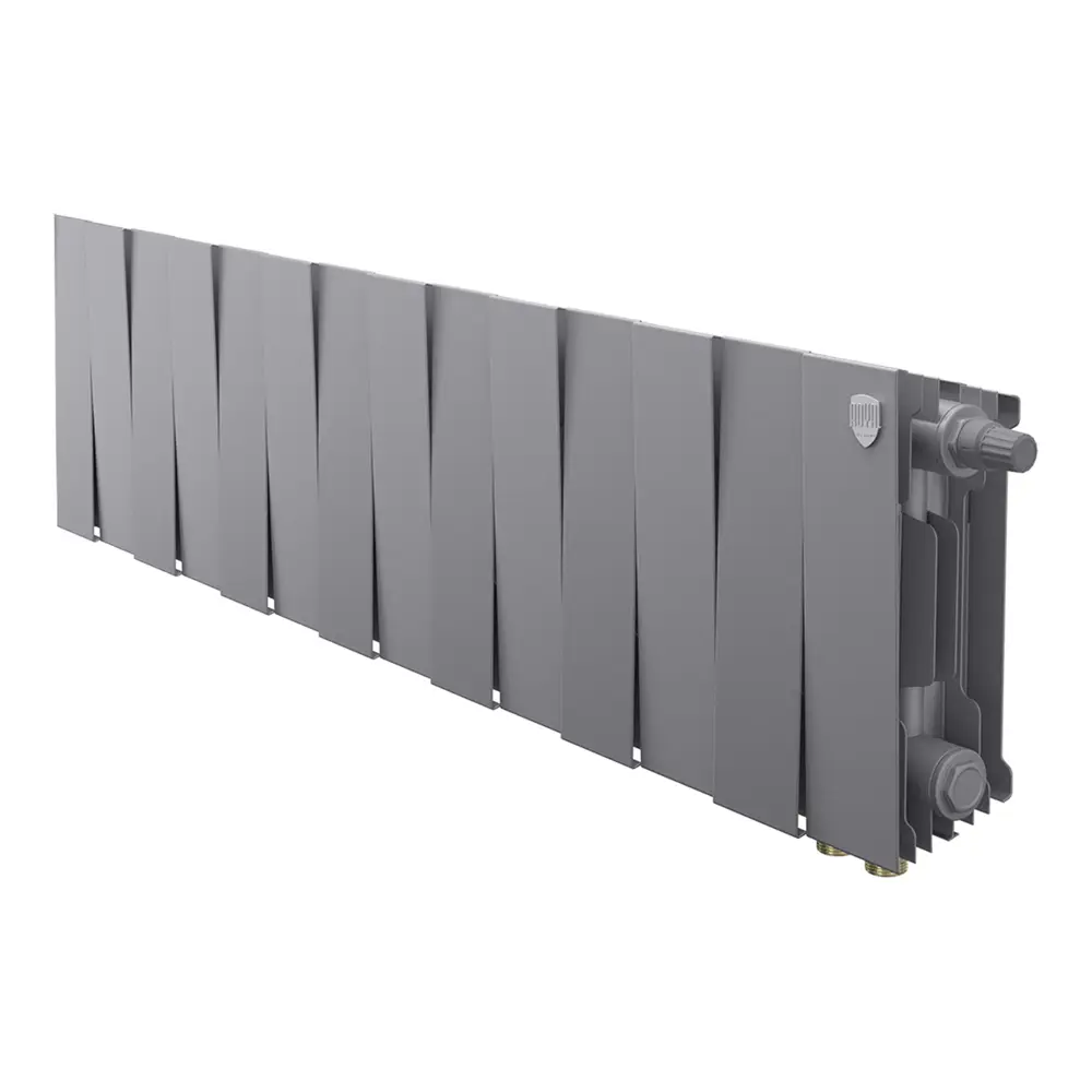 Радиатор секционный Royal Thermo PianoForte VDR80 200/10 14 секций нижнее правое подключение биметалл серый 89408793 STLM-2163836  - Вид №1