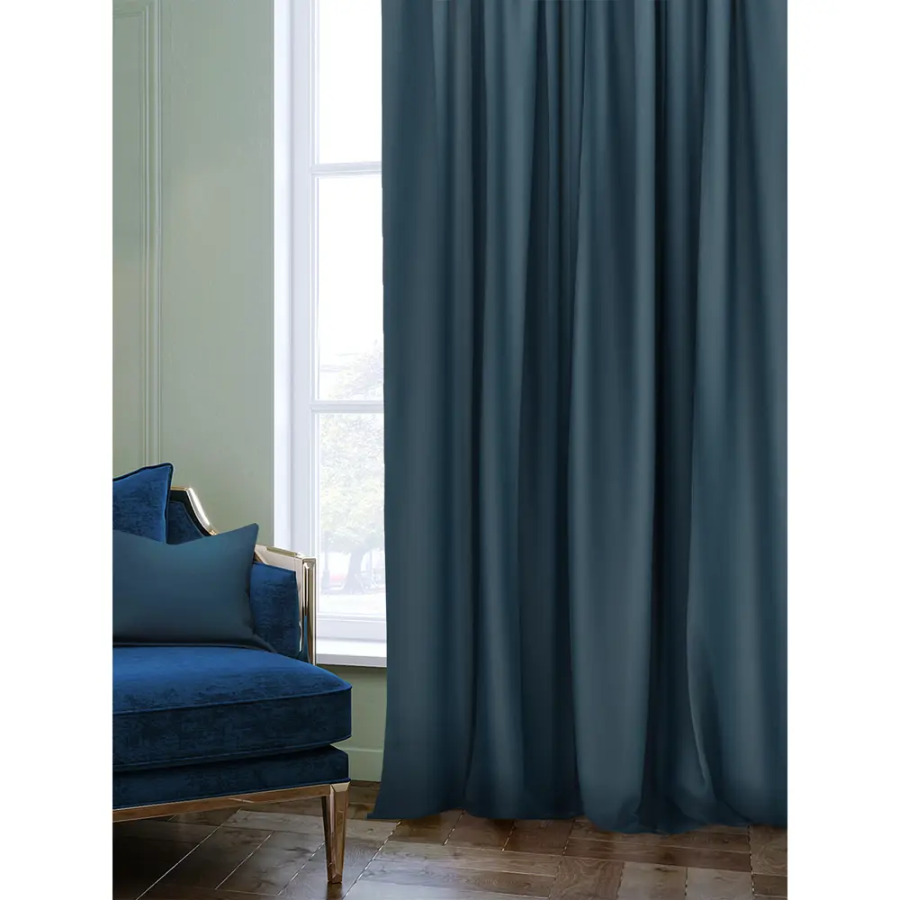 Штора на ленте блэкаут Ален 140x270 см цвет синий ТОРГОВЫЙ ДОМ ТЕКСТИЛЬ STLM-2113460 - Вид №7