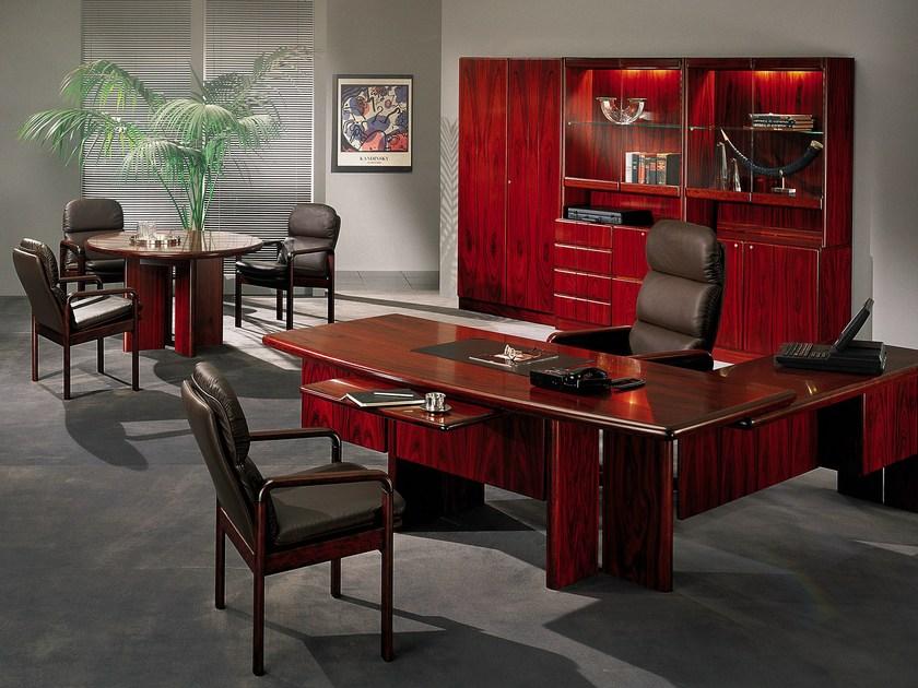 Dyrlund Высокий офисный шкаф вишневого цвета Commodore 8908/8906/8900  - Вид №1