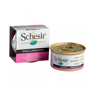 ПР0000499 Корм для кошек тунец, ветчина конс. 85г SCHESIR
