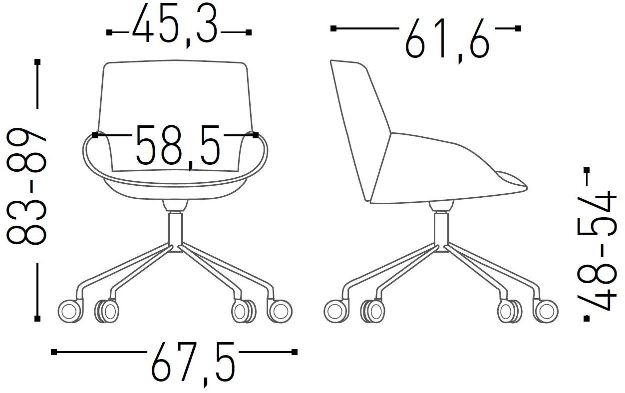 ACTIU Офисное кресло из ткани на колесиках Noom sun-id-1511769 - Вид №9