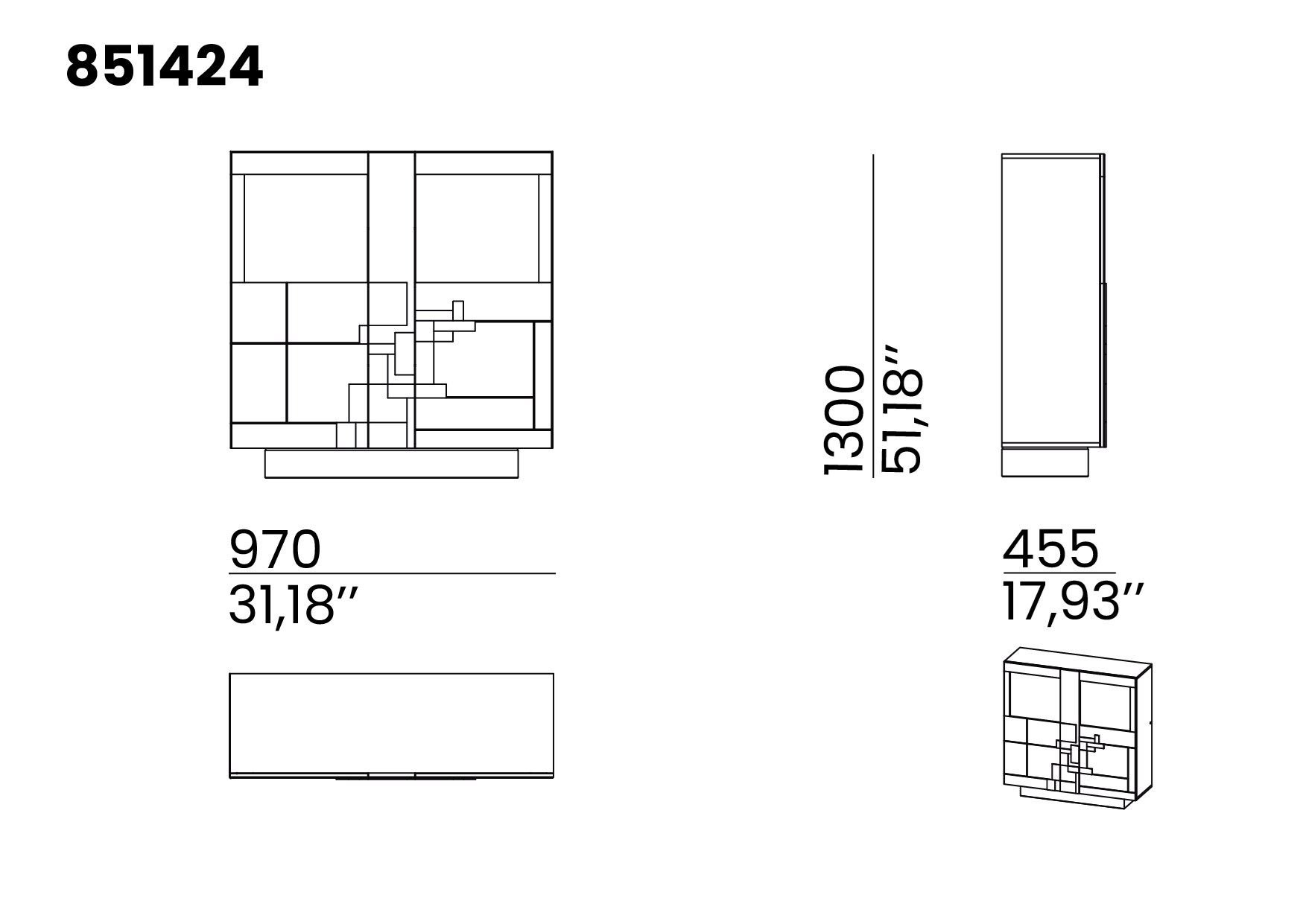 Шкаф с распашными дверцами animovel Уэмбли ARCH-00051340 - Вид №4