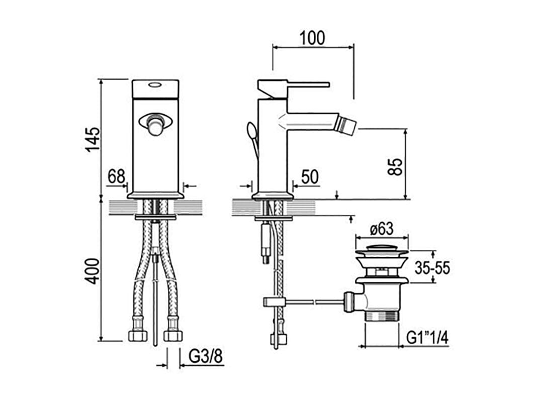 Смеситель для биде с одним отверстием GUGLIELMI RUBINETTERIE AG ARCH-00078710 - Вид №2
