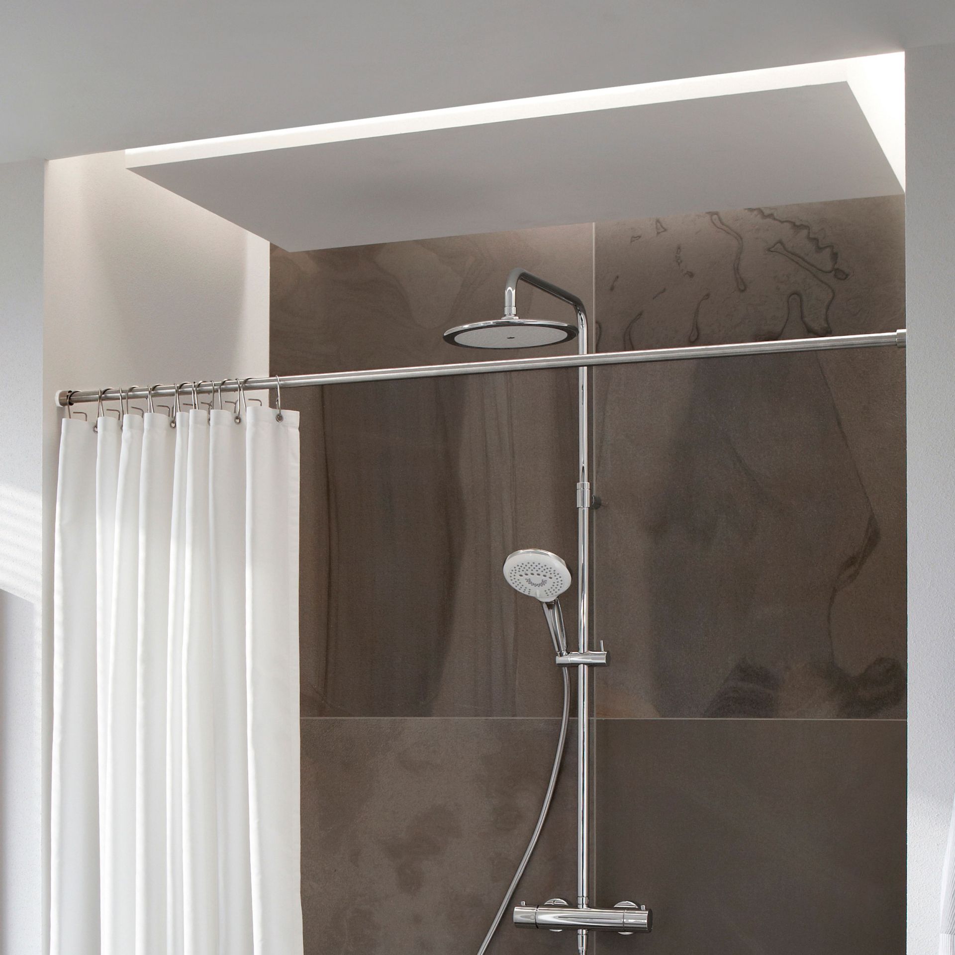 TKS20-2-W Зажим для занавесок для душа, 100 - 160 см. сделано, чтобы измерить. PHOS 