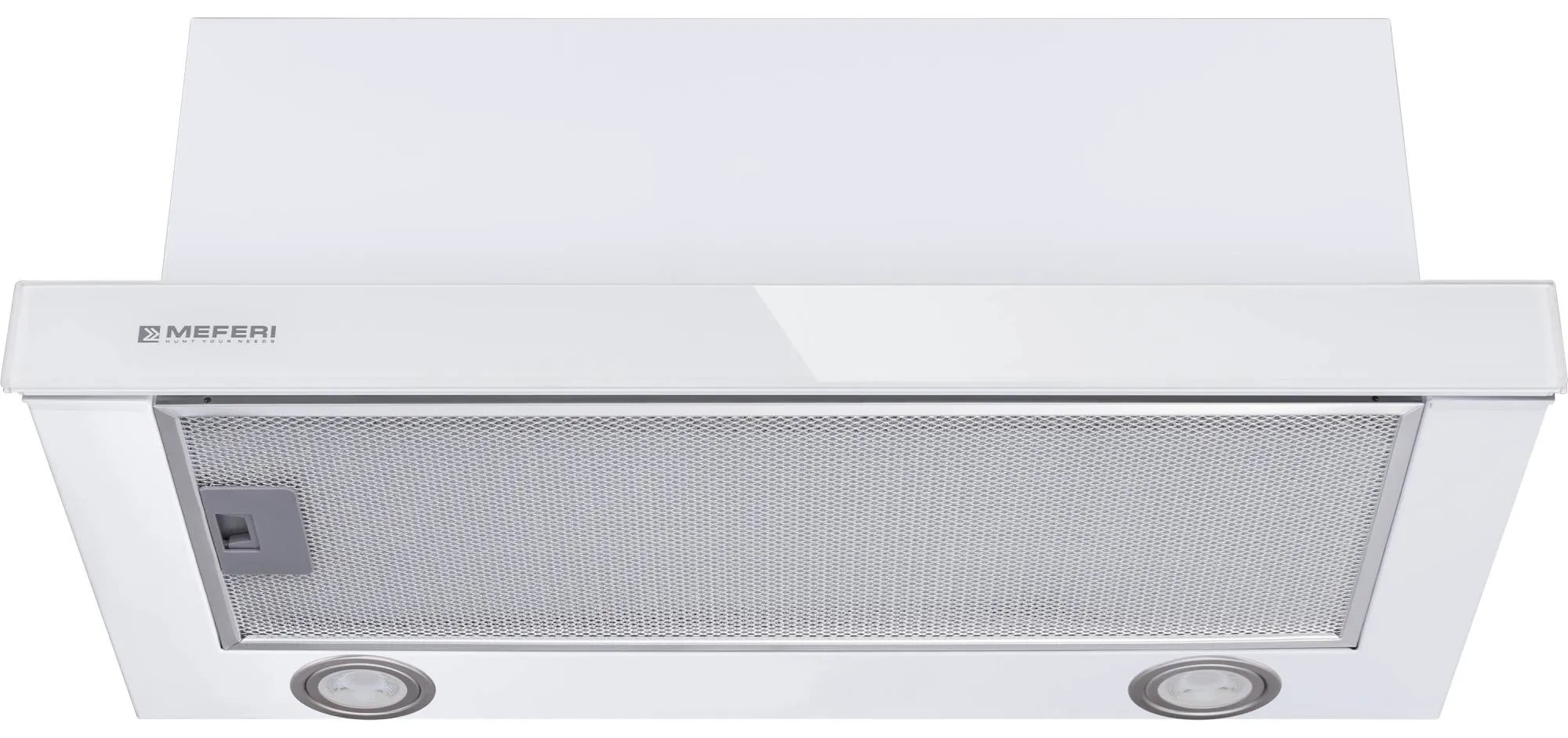 9168672 Вытяжка телескопическая Meferi SLIDEBOX60WH GLASS ULTRA белый/белый STDN-0017073