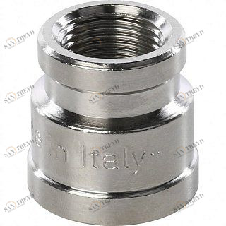 Муфта переходная ВВ 1/2х3/8" никель STOUT SFT0006001238