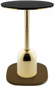 Vela Arredamenti Круглый журнальный столик из дерева и железа Thypa