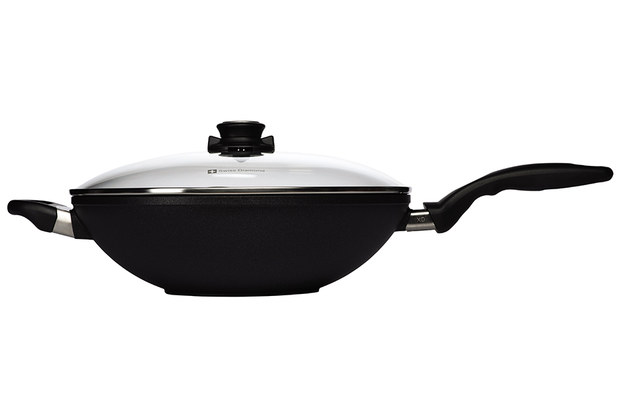 Сковорода-вок индукционная Swiss Diamond со стеклянной крышкой, две ручки, Ø32 см XD61132IC - Вид №4