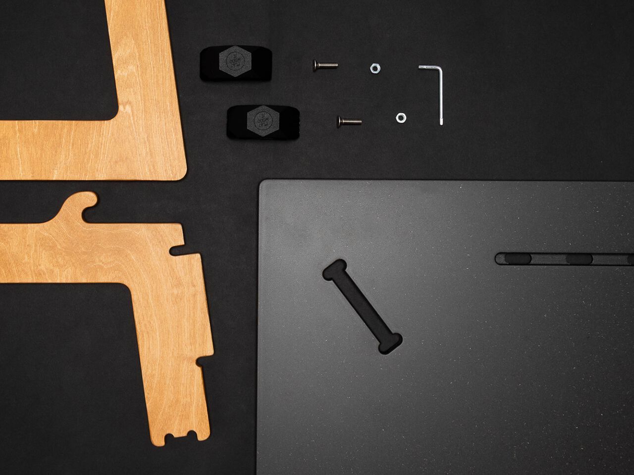 Прямоугольный рабочий стол с системой люверсов Esposit Karya ARCH-00087249 - Вид №5