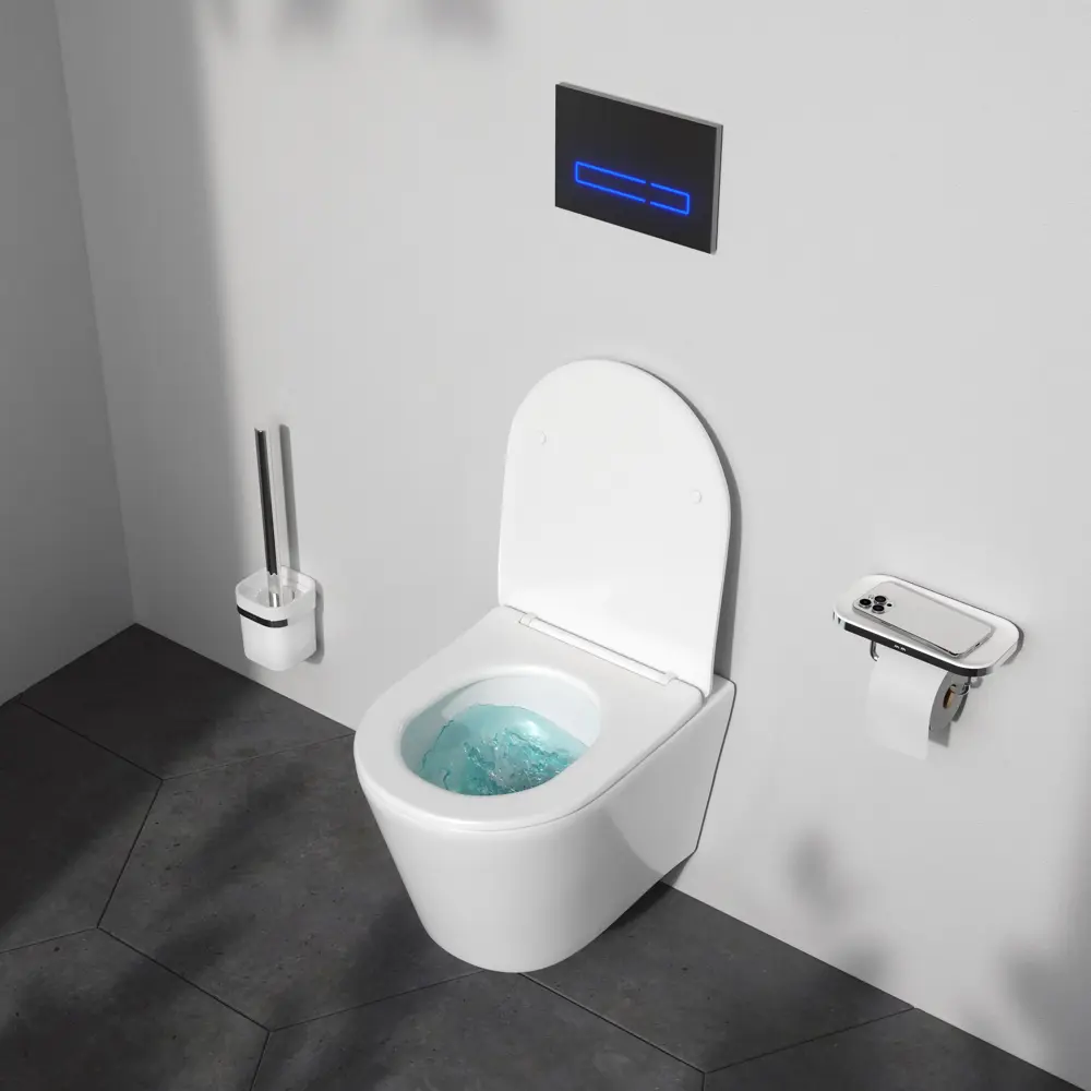 Комплект инсталляции AM.PM Tech с унитазом безободковым AM.PM Flash клавиша AM.PM Tech M черная STLM-2176441 - Вид №13