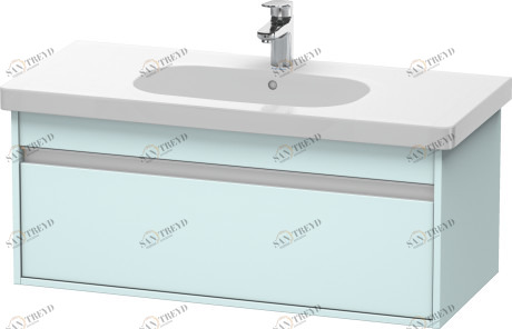 KT666800909 Ketho Тумбочка подвесная Светло-голубой матовый декор Duravit