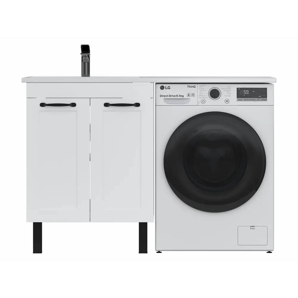 Тумба под раковину Гала 600 2D напольная 60 см цвет белый Santreyd STLM-2124099 - Вид №17