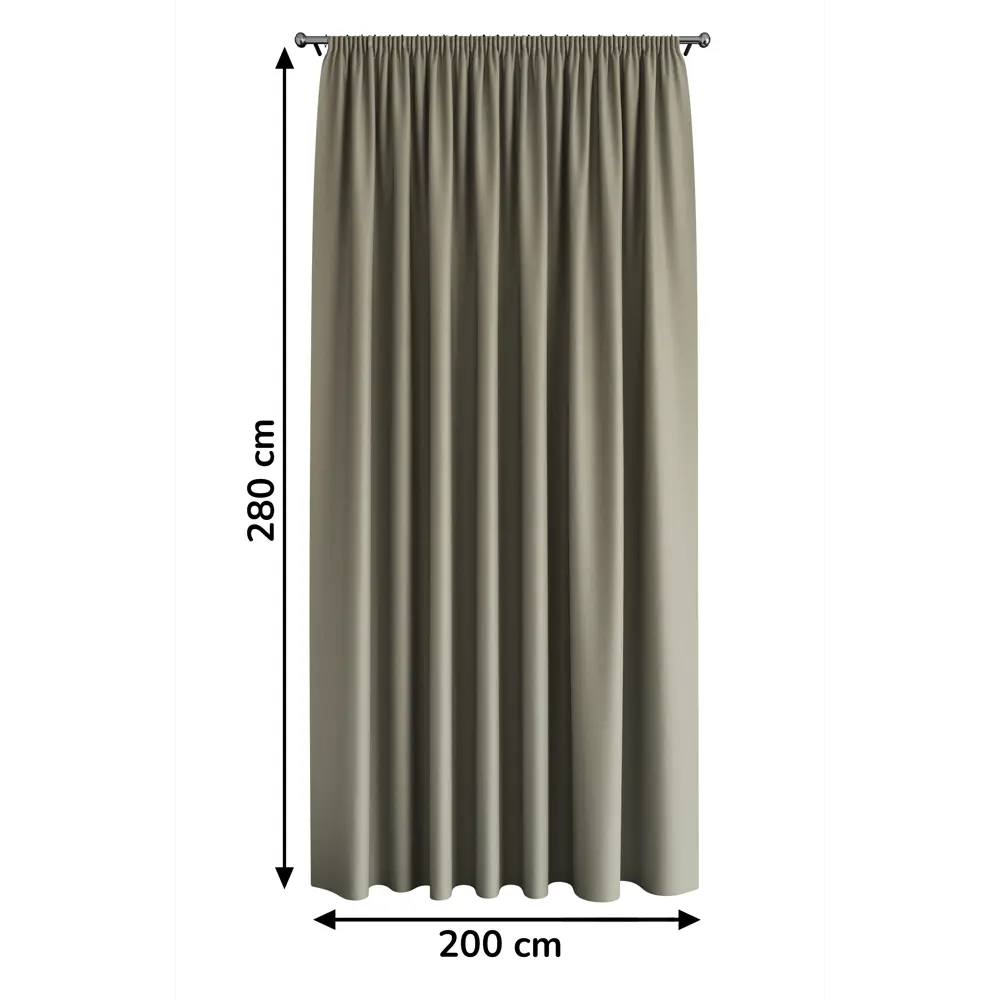 Штора на ленте Блейк 200x280 см цвет серо-коричневый 89426345 STLM-2169597 MIAMOZA  - Вид №2