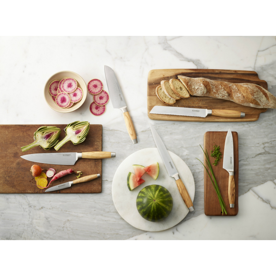 Нож Сантоку Le Creuset, сталь, дерево, 18 см 98000218000200 - Вид №1