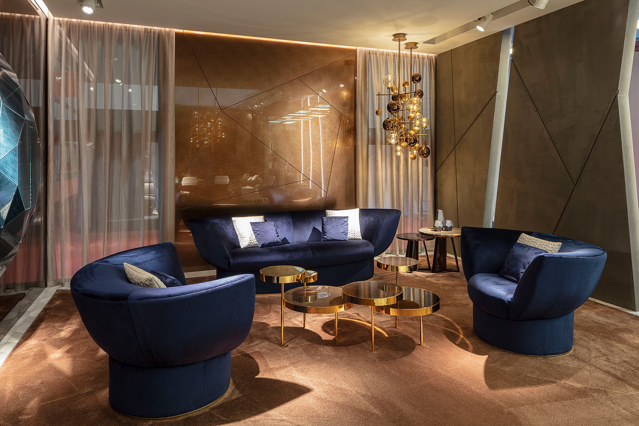 Бархатный изогнутый диван Sicis ARCH-00099816 - Вид №1