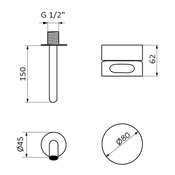 90906005 PREMIUM Polished Gold Умывальник Смеситель фиктивная Полированное Золото GRB MIXERS  - Вид №1