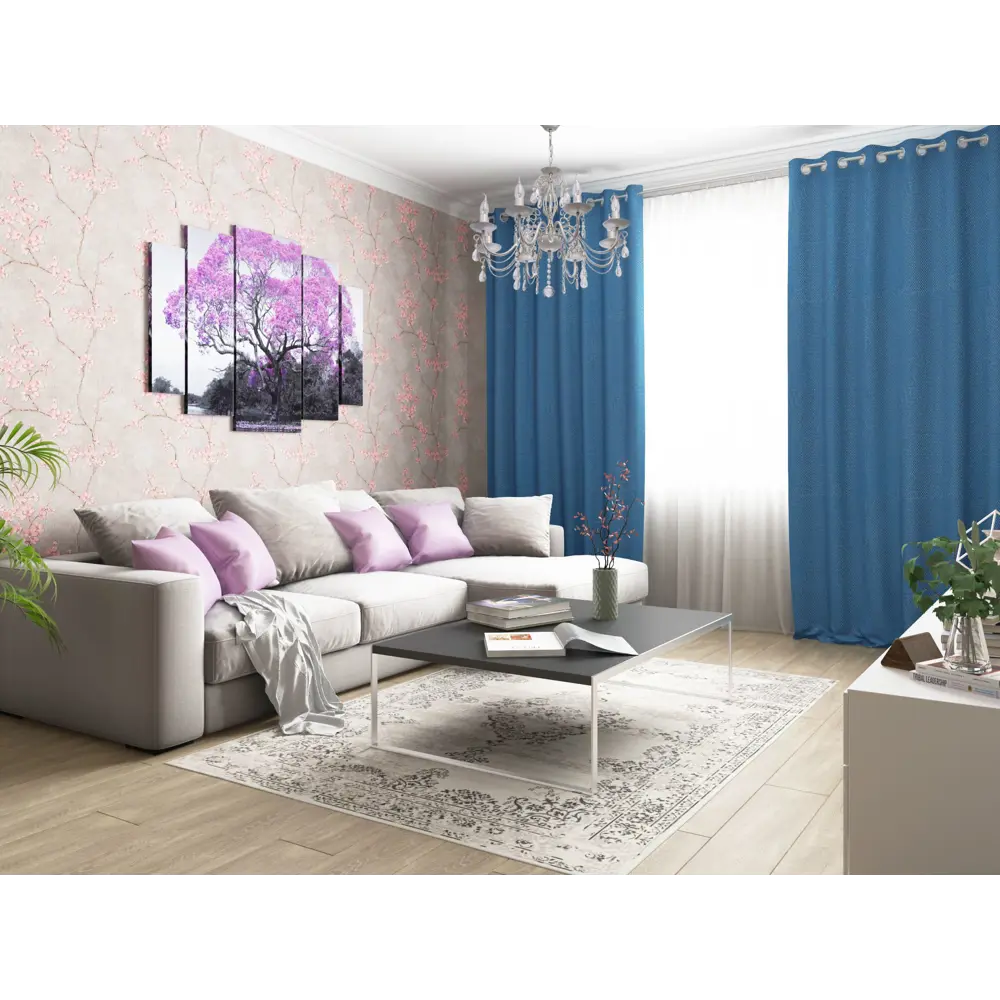 Штора на люверсах «Эрго» 200х260 см цвет бирюзовый 17994267 STLM-2100083 INSPIRE  - Вид №4