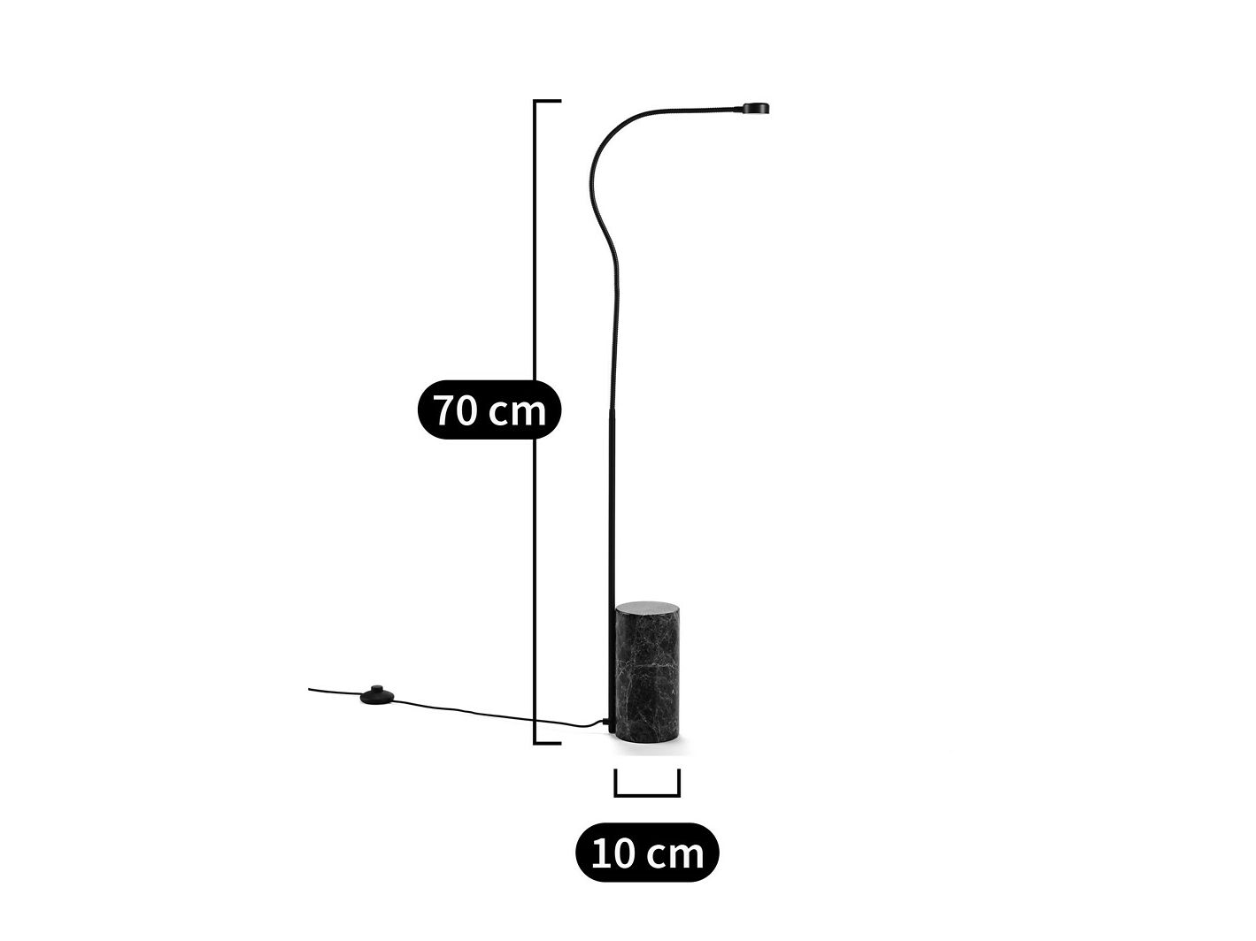 Металл и мрамор светодиодный торшер AMPM Gino ARCH-00055443 - Вид №9