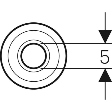 241.507.11.1 Стенная розетка Geberit, глубокая Geberit  - Вид №5
