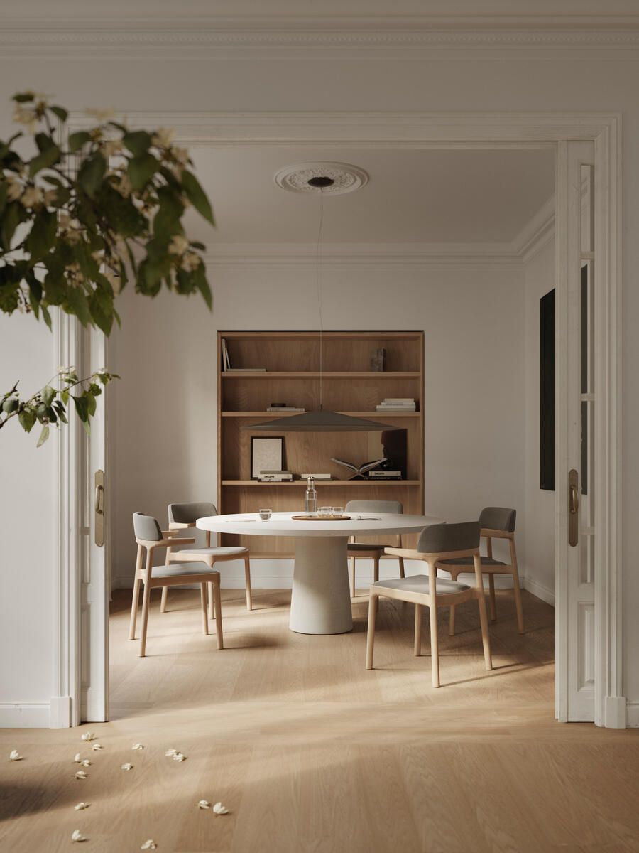 Деревянный штабелируемый стул с мягким сиденьем ALKI ORRIA ARCH-00091551 - Вид №17