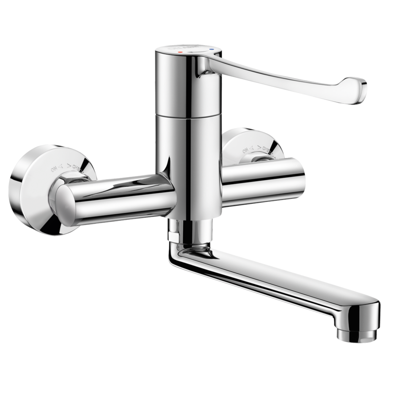 2437 Механический смеситель для раковины с последовательным открытием DELABIE 