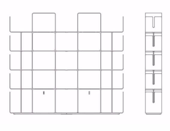 Dieffebi Модульный открытый книжный шкаф из алюминия Bookcases 7cw0-7cwan - Вид №18