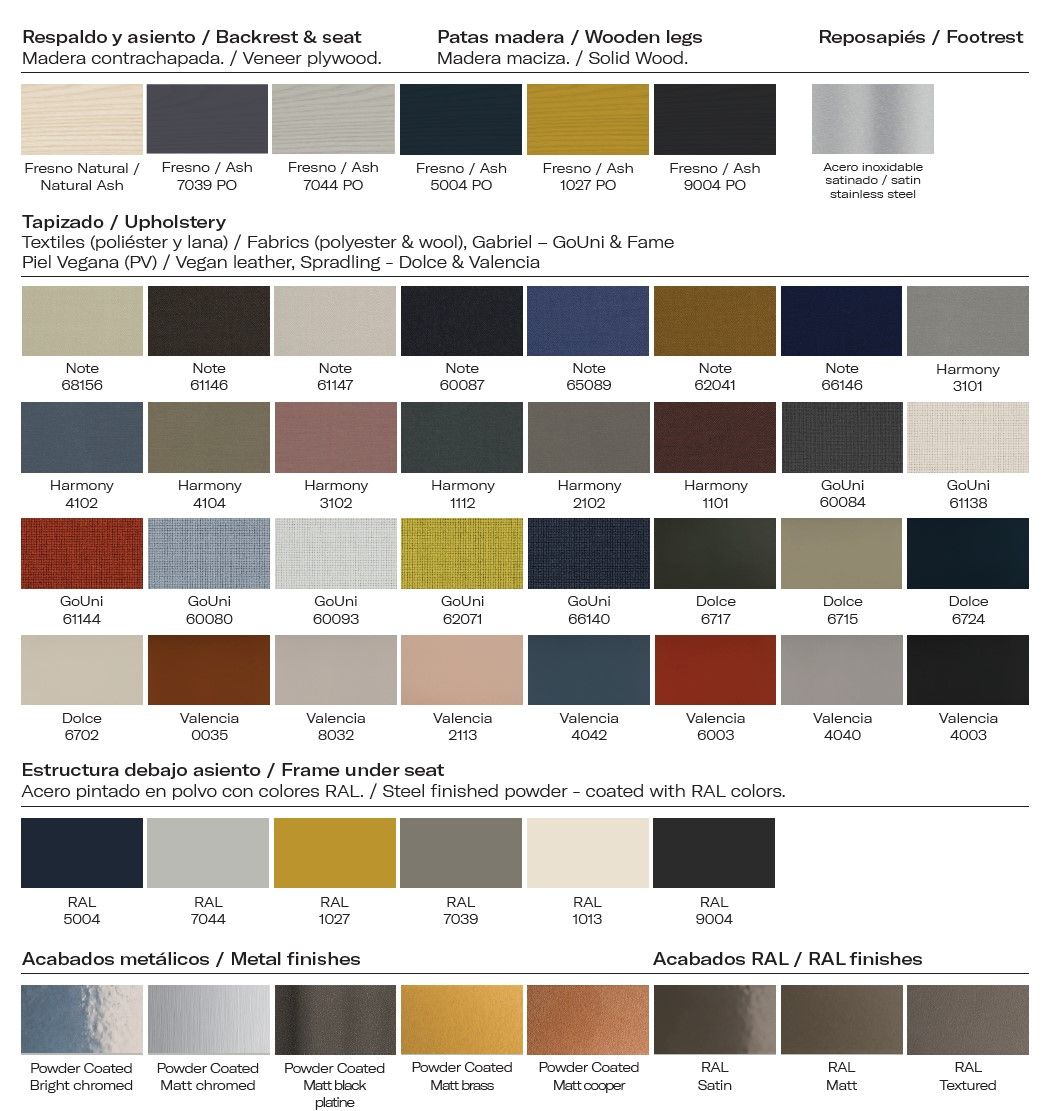 Высокий стул из ясеня с подставкой для ног Vergés Goose ARCH-00139189 - Вид №7